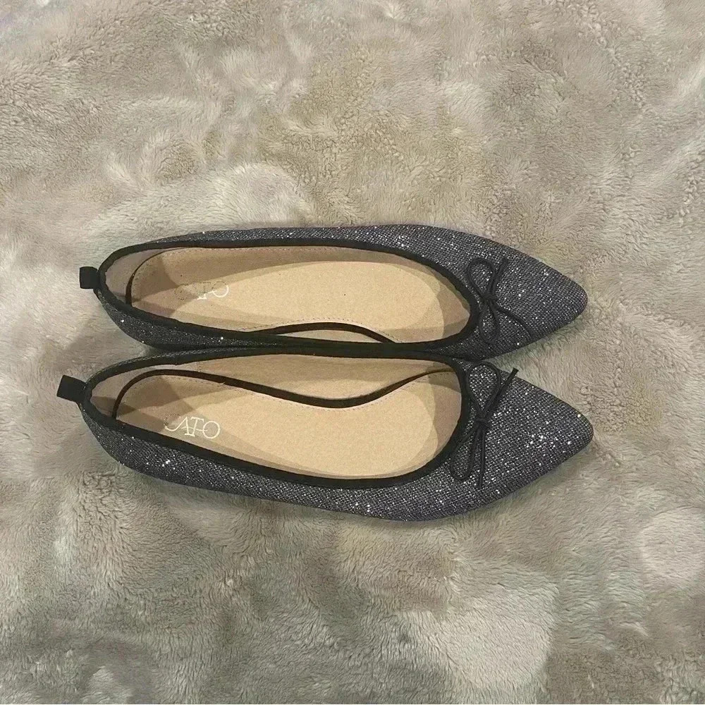 Sparkly flat with a black bow - Picture 8 of 8